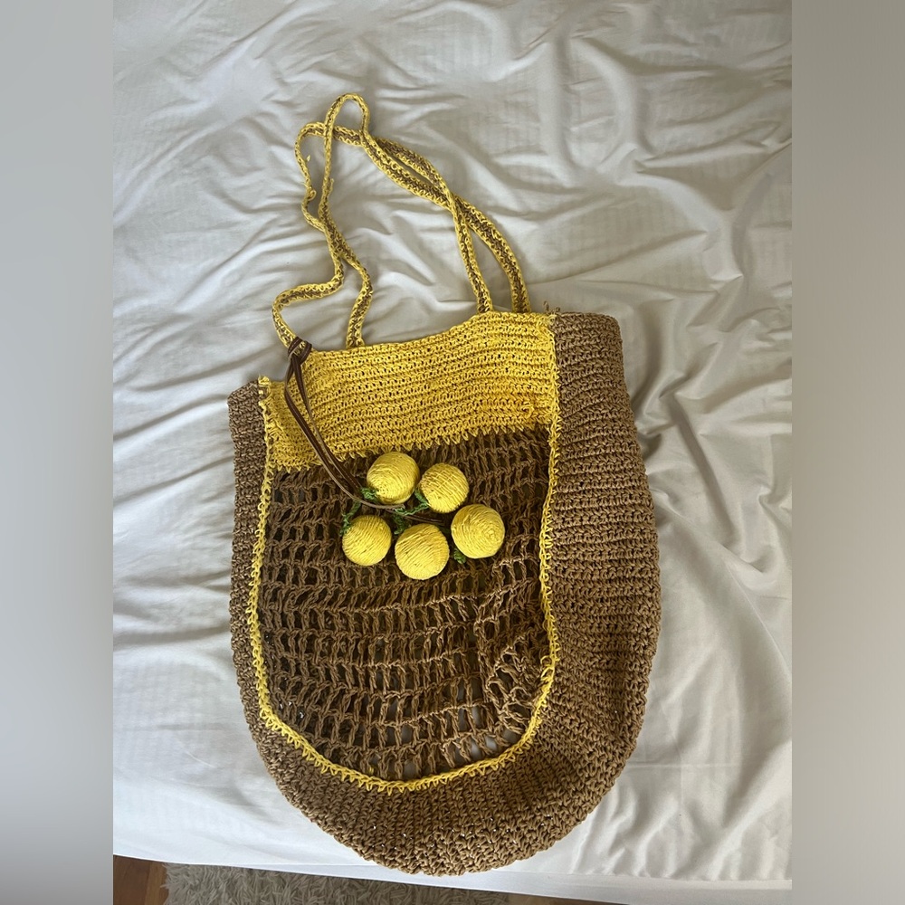 Raffa Icon Tote Lemons! By Anthropologie